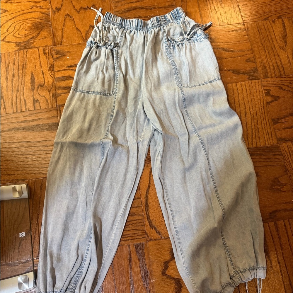 Mustard Seed Light Blue Drawstring Pants